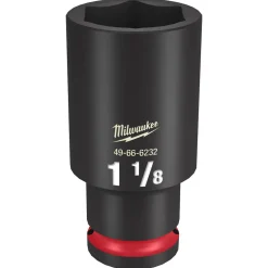 Milwaukee Shockwave Impact Duty 1/2" Drive 1-1/8" Deep 6 Point Socket 49-66-6232