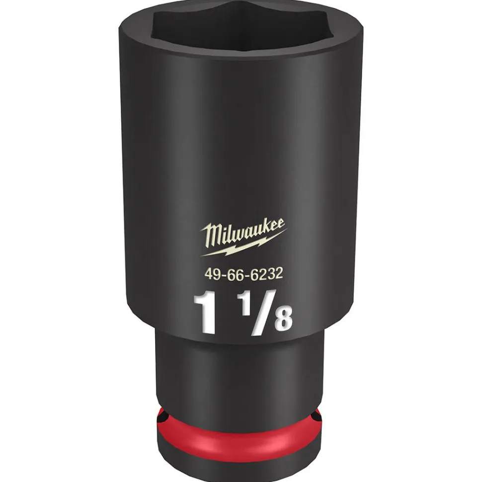 Milwaukee Shockwave Impact Duty 1/2" Drive 1-1/8" Deep 6 Point Socket 49-66-6232