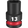 Milwaukee Shockwave Impact Duty 1/2" Drive 13mm Standard 6 Point Socket 49-66-6245
