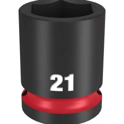 Milwaukee Shockwave Impact Duty 1/2" Drive 21mm Standard 6 Point Socket 49-66-6253