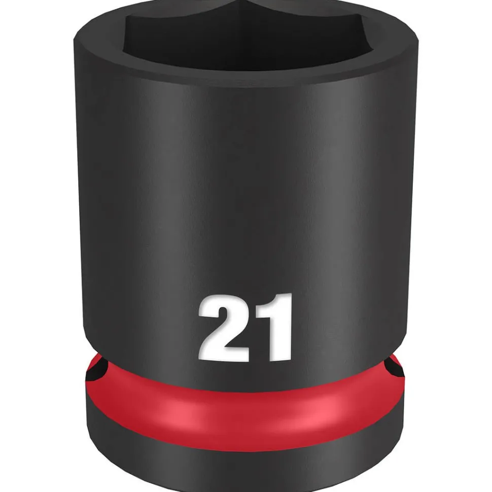 Milwaukee Shockwave Impact Duty 1/2" Drive 21mm Standard 6 Point Socket 49-66-6253