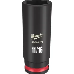Milwaukee Shockwave Impact Duty 3/8'' Drive 11/16" Deep 6 Point Socket 49-66-6124