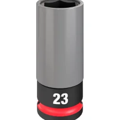 Milwaukee SHOCKWAVE Impact Duty 1/2" Drive 23MM Metric Lug Nut Wheel Socket 49-66-7808