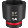 Milwaukee Shockwave Impact Duty 1" Drive 54mm Standard 6 Point Socket 49-66-6609