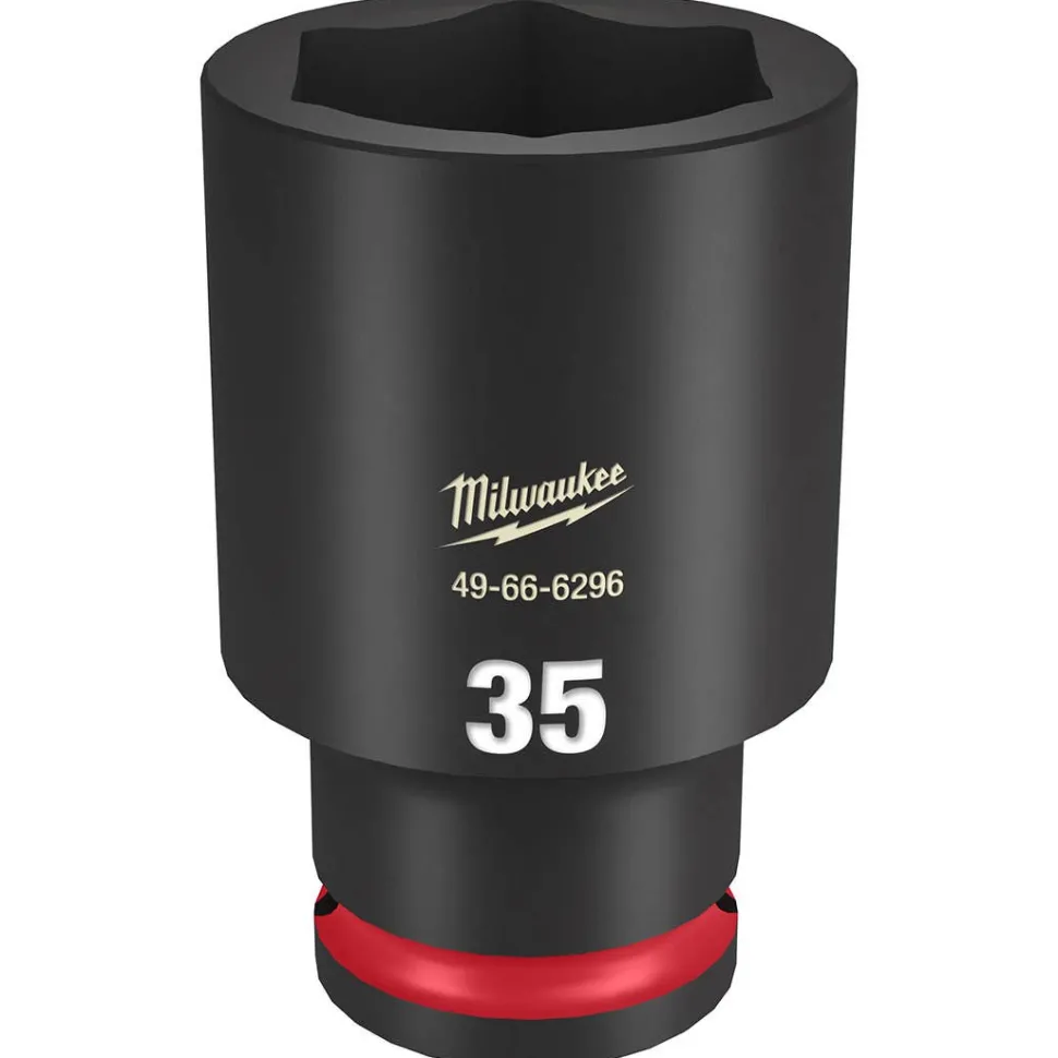 Milwaukee Shockwave Impact Duty 1/2" Drive 35mm Deep 6 Point Socket 49-66-6296