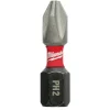 Milwaukee SHOCKWAVE Impact Phillips #2 Insert Bits (25-Piece Contractor Pack) 48-32-4604