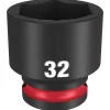 Milwaukee Shockwave Impact Duty 1/2" Drive 32mm Standard 6 Point Socket 49-66-6264