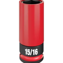 Milwaukee SHOCKWAVE Impact Duty 1/2" Drive 15/16" SAE Lug Nut Wheel Socket 49-66-7813