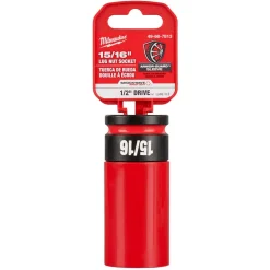 Milwaukee SHOCKWAVE Impact Duty 1/2" Drive 15/16" SAE Lug Nut Wheel Socket 49-66-7813