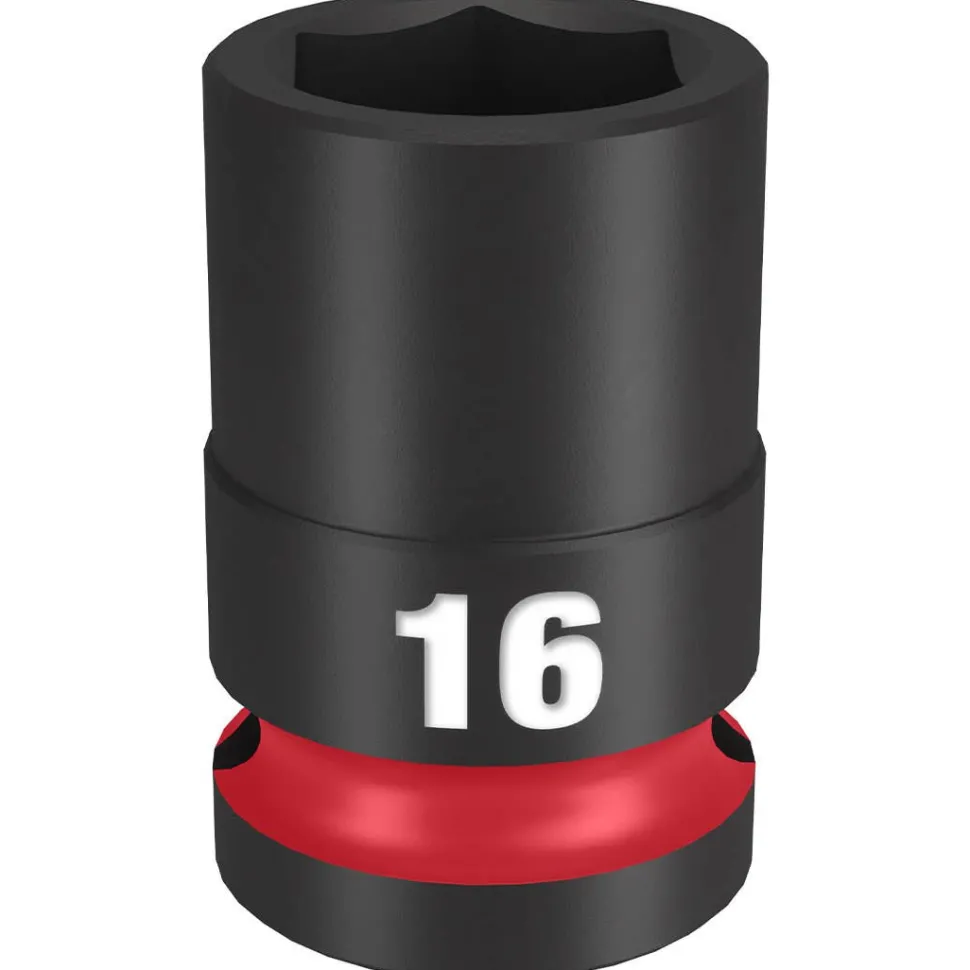 Milwaukee Shockwave Impact Duty 1/2" Drive 16mm Standard 6 Point Socket 49-66-6248