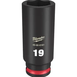 Milwaukee Shockwave Impact Duty 3/8" Drive 19mm Deep 6 Point Socket 49-66-6161