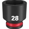 Milwaukee Shockwave Impact Duty 1/2" Drive 28mm Standard 6 Point Socket 49-66-6260