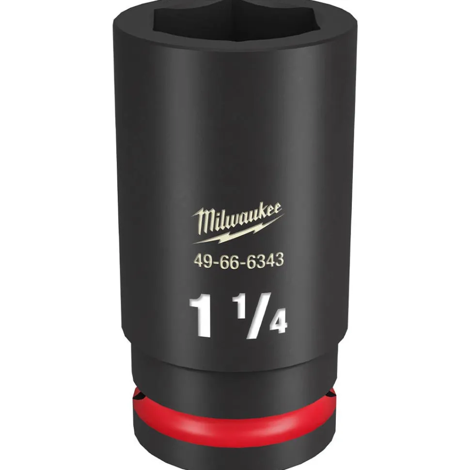 Milwaukee Shockwave Impact Duty 3/4" Drive 1-1/4" Deep 6 Point Socket 49-66-6343