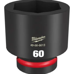 Milwaukee Shockwave Impact Duty 1" Drive 60mm Standard 6 Point Socket 49-66-6613