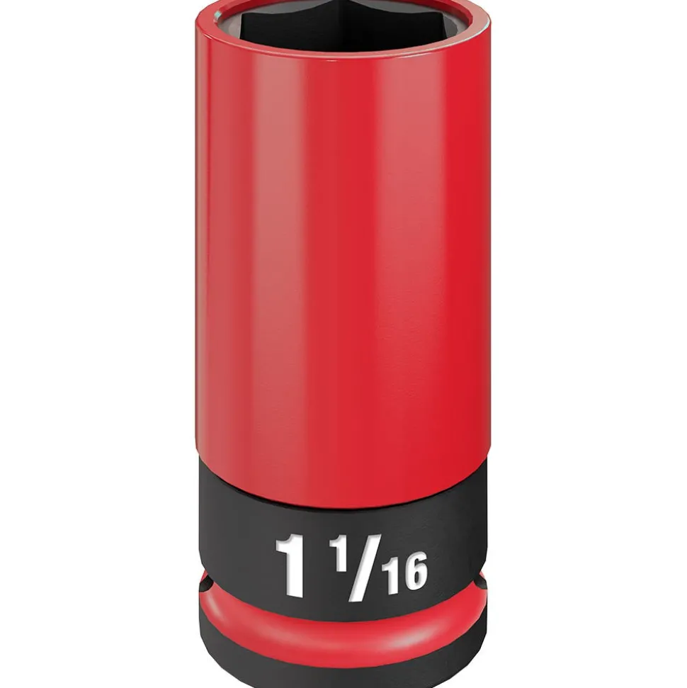 Milwaukee SHOCKWAVE Impact Duty 1/2" Drive 1"-1/16" SAE Lug Nut Wheel Socket 49-66-7815