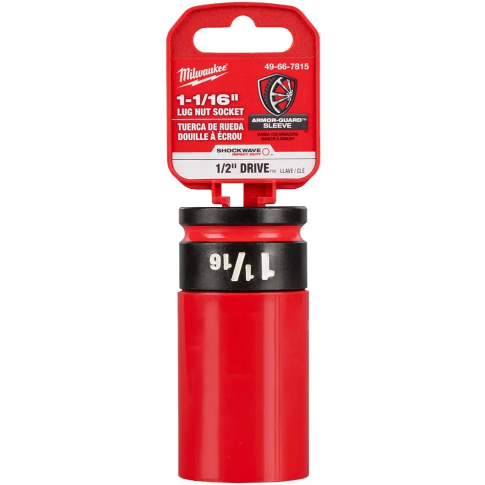 Milwaukee SHOCKWAVE Impact Duty 1/2" Drive 1"-1/16" SAE Lug Nut Wheel Socket 49-66-7815