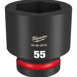 Milwaukee Shockwave Impact Duty 1" Drive 55mm Standard 6 Point Socket 49-66-6610