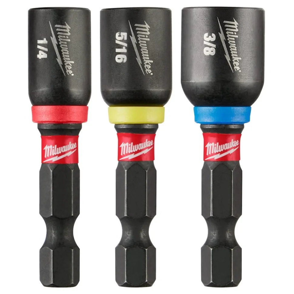 Milwaukee SHOCKWAVE Impact Duty 1-7/8" Magnetic Nut Driver Set 3 Piece 49-66-4561