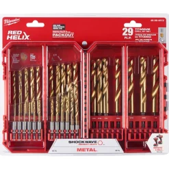 Milwaukee SHOCKWAVE Impact Duty RED HELIX Titanium Drill Bit Set - 29 Piece 48-89-4672