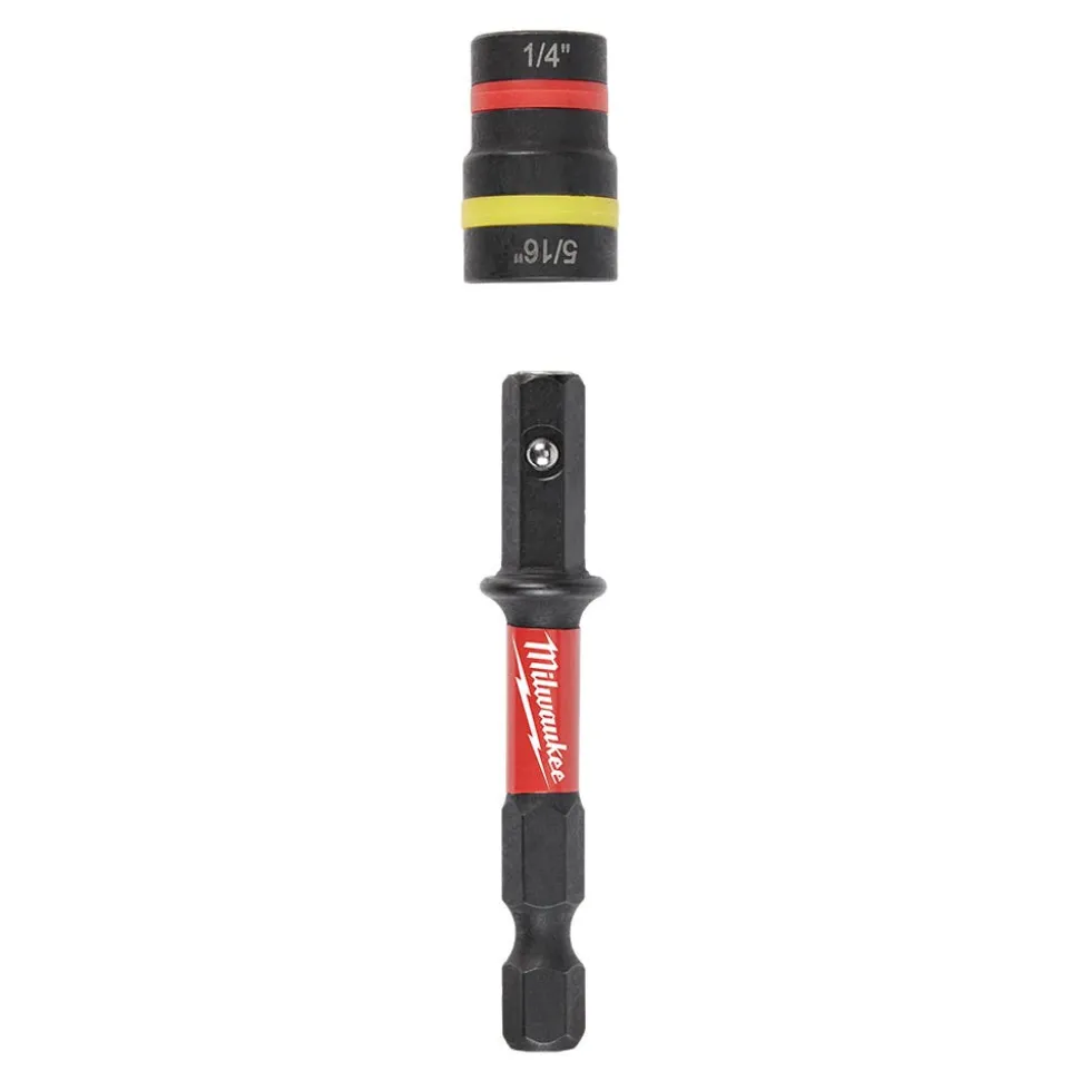 Milwaukee SHOCKWAVE Impact Duty 1/4" and 5/16" x 2-1/4" QUIK-CLEAR 2-in-1 Magnetic Nut Driver 49-66-4542