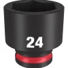 Milwaukee Shockwave Impact Duty 3/8'' Drive 24mm Standard 6 Point Socket 49-66-6147