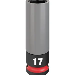 Milwaukee SHOCKWAVE Impact Duty 1/2" Drive 17MM Metric Lug Nut Wheel Socket 49-66-7802