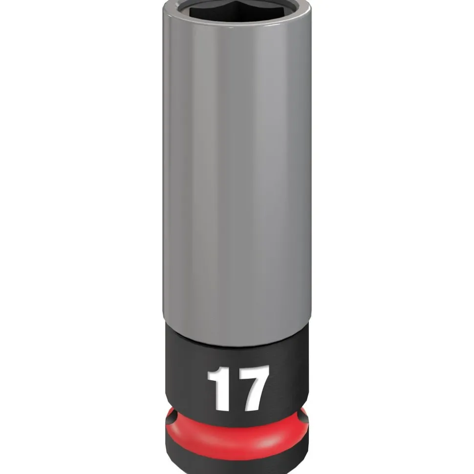 Milwaukee SHOCKWAVE Impact Duty 1/2" Drive 17MM Metric Lug Nut Wheel Socket 49-66-7802