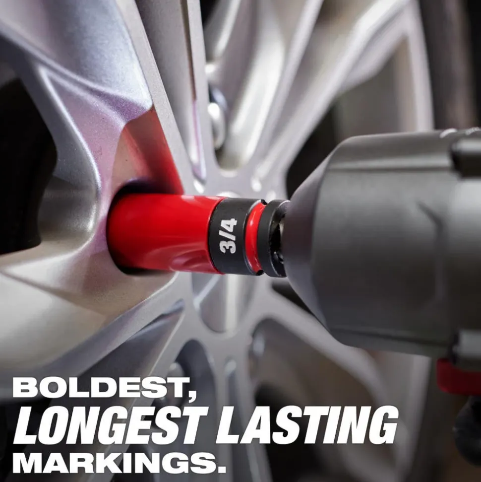 Milwaukee SHOCKWAVE Impact Duty 1/2" Drive SAE & Metric 5 Piece Lug Nut Wheel Socket Set 49-66-7831