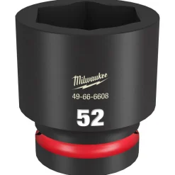 Milwaukee Shockwave Impact Duty 1" Drive 52mm Standard 6 Point Socket 49-66-6608