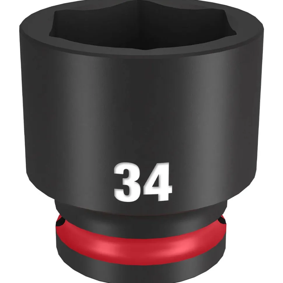 Milwaukee Shockwave Impact Duty 1/2" Drive 34mm Standard 6 Point Socket 49-66-6266