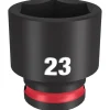 Milwaukee Shockwave Impact Duty 3/8'' Drive 23mm Standard 6 Point Socket 49-66-6146