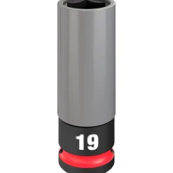 Milwaukee SHOCKWAVE Impact Duty 1/2" Drive 19MM Metric Lug Nut Wheel Socket 49-66-7804