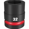 Milwaukee Shockwave Impact Duty 1" Drive 32mm Standard 6 Point Socket 49-66-6597