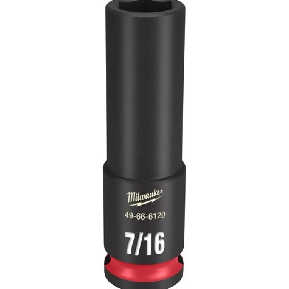 Milwaukee Shockwave Impact Duty 3/8'' Drive 7/16" Deep 6 Point Socket 49-66-6120