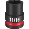 Milwaukee Shockwave Impact Duty 1/2" Drive 11/16" Standard 6 Point Socket 49-66-6205