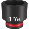 Milwaukee Shockwave Impact Duty 1/2" Drive 1-7/16" Standard 6 Point Socket 49-66-6217