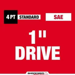 Milwaukee SHOCKWAVE Impact Duty 1" Drive 13/16" Standard 4 Point Square Socket 49-66-7841