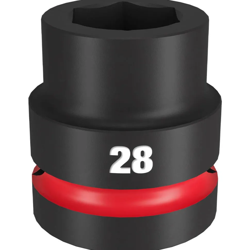 Milwaukee Shockwave Impact Duty 1" Drive 28mm Standard 6 Point Socket 49-66-6593