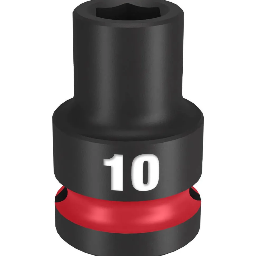 Milwaukee Shockwave Impact Duty 1/2" Drive 10mm Standard 6 Point Socket 49-66-6242