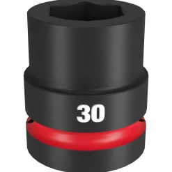 Milwaukee Shockwave Impact Duty 1" Drive 30mm Standard 6 Point Socket 49-66-6595