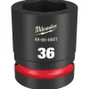 Milwaukee Shockwave Impact Duty 1" Drive 36mm Standard 6 Point Socket 49-66-6601