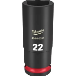 Milwaukee Shockwave Impact Duty 1/2" Drive 22mm Deep 6 Point Socket 49-66-6283