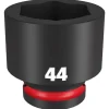 Milwaukee Shockwave Impact Duty 3/4" Drive 44mm Standard 6 Point Socket 49-66-6382
