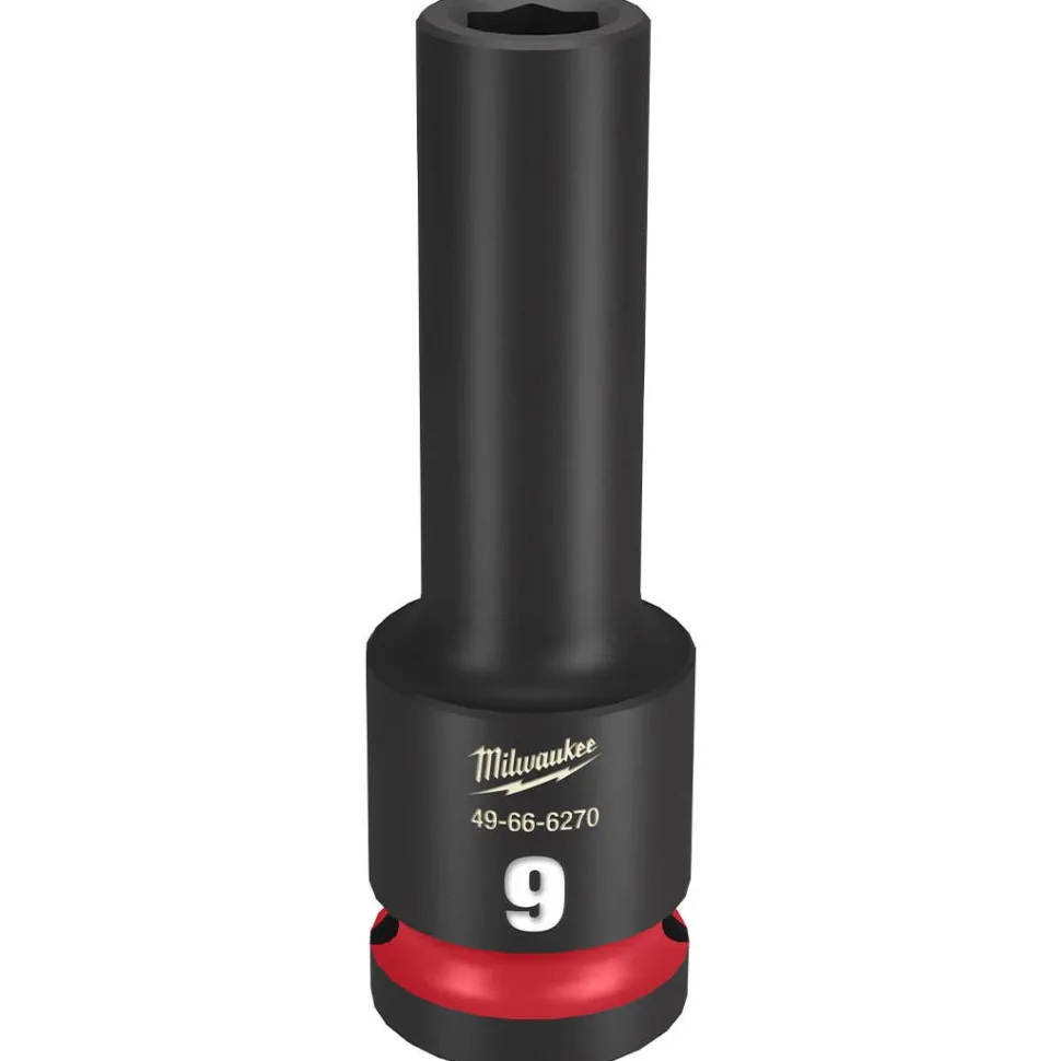 Milwaukee Shockwave Impact Duty 1/2" Drive 9mm Deep 6 Point Socket 49-66-6270