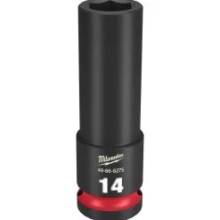 Milwaukee Shockwave Impact Duty 1/2" Drive 14mm Deep 6 Point Socket 49-66-6275