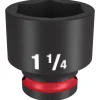 Milwaukee Shockwave Impact Duty 1/2" Drive 1-1/4" Standard 6 Point Socket 49-66-6214