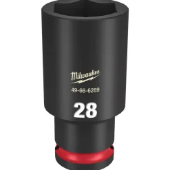 Milwaukee Shockwave Impact Duty 1/2" Drive 28mm Deep 6 Point Socket 49-66-6289
