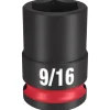 Milwaukee Shockwave Impact Duty 3/8'' Drive 9/16" Standard 6 Point Socket 49-66-6107