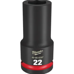 Milwaukee Shockwave Impact Duty 3/4" Drive 22mm Deep 6 Point Socket 49-66-6397