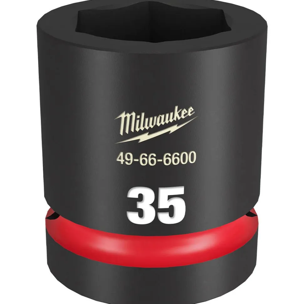 Milwaukee Shockwave Impact Duty 1" Drive 35mm Standard 6 Point Socket 49-66-6600